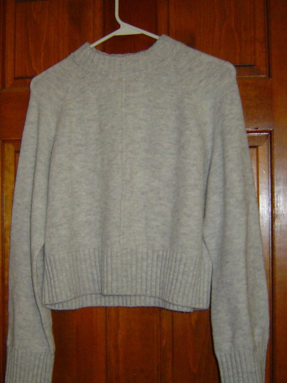 Heather gray sweater.  Size M